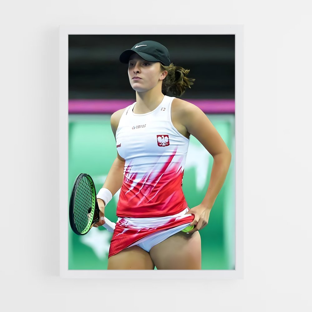 Poster La Raquette Rouge – affiche Tennis (vue 3)